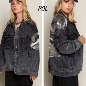 POL corduroy shacket